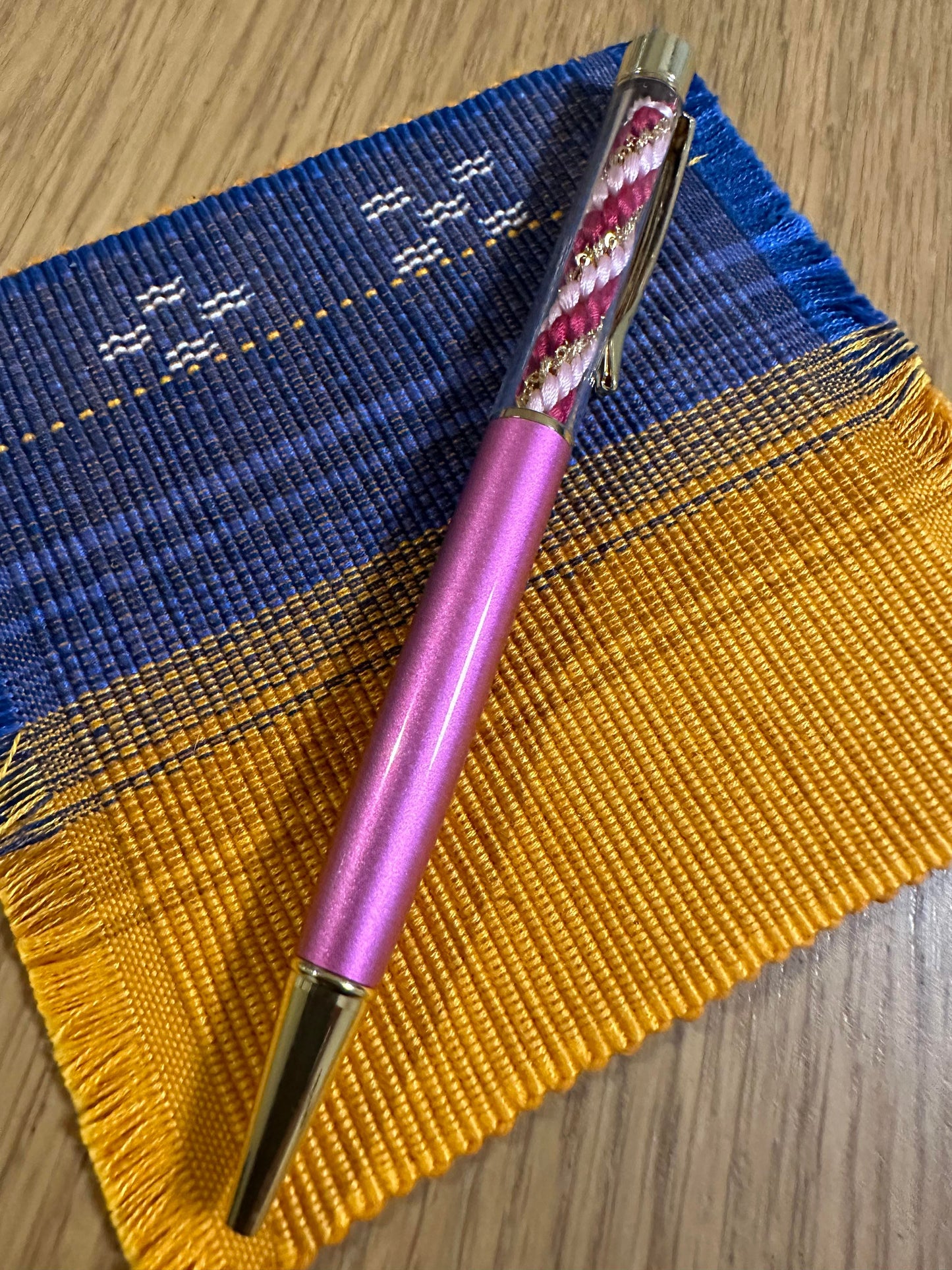 Kumihimo ballpoint pen