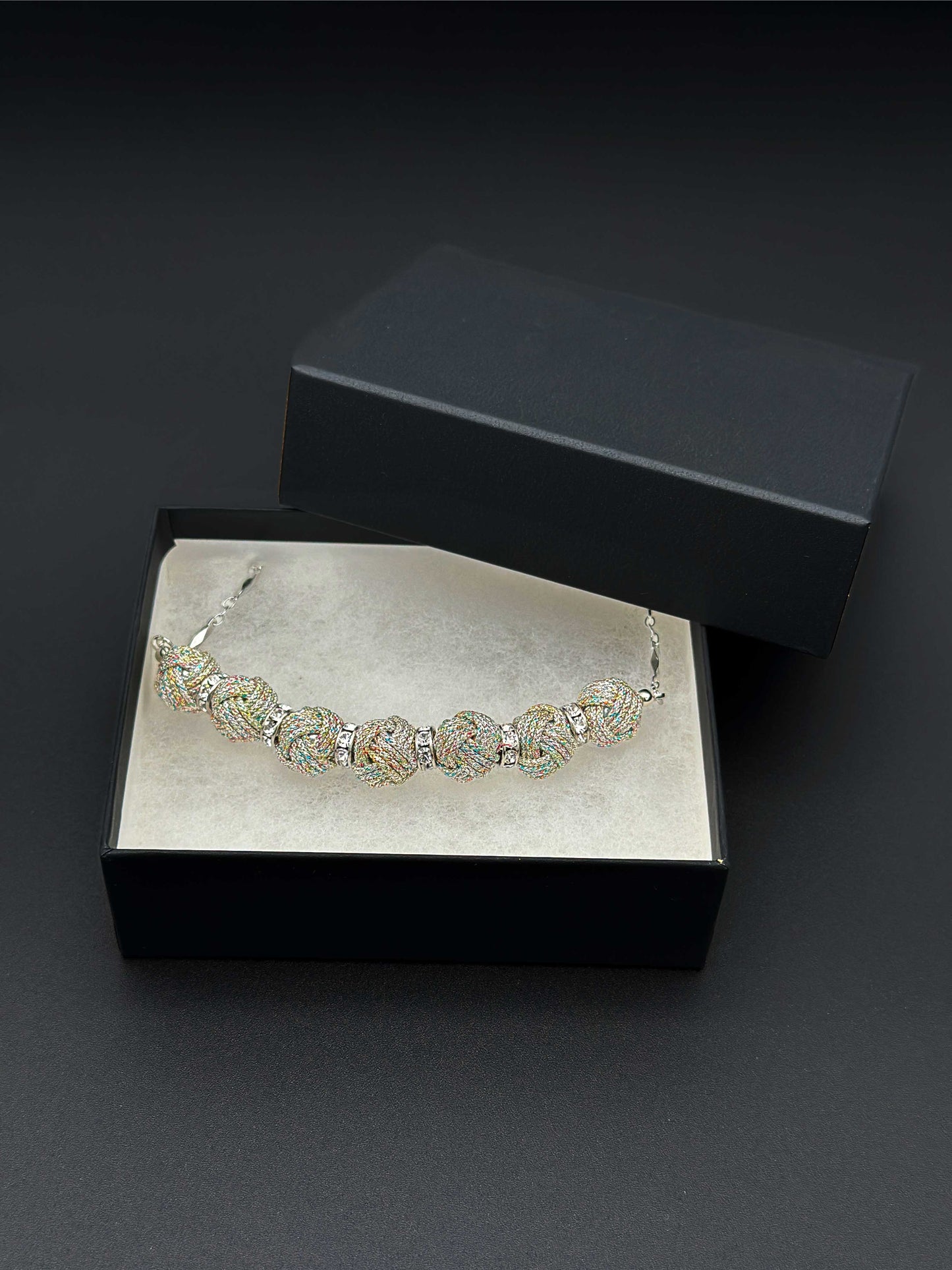 Kumihimo Silk Braided Necklace -Yachiyo Silver-