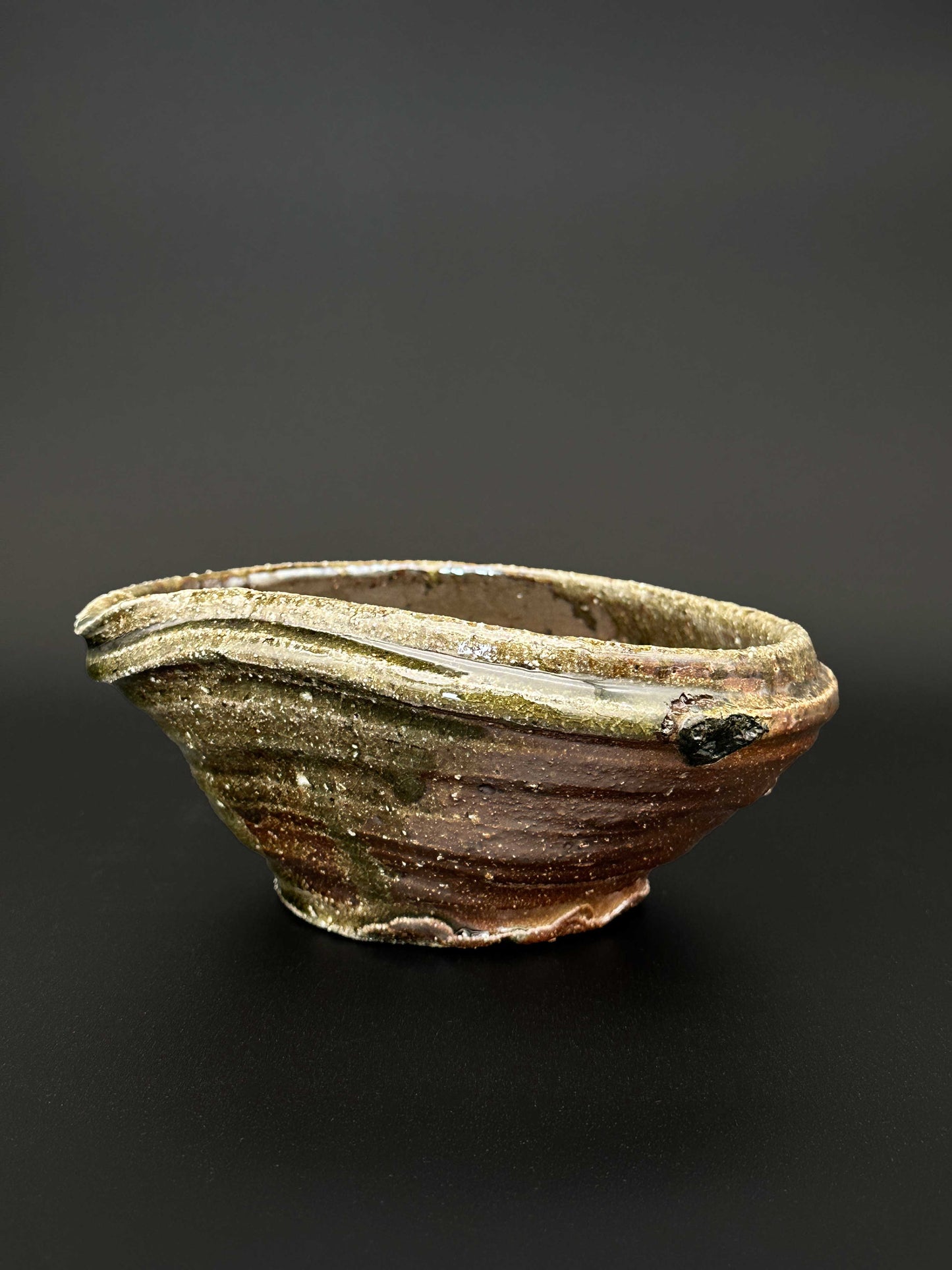 IGAYAKI-Ko-Iga Katakuchi-l伊賀自然釉片口(Ships from Japan)