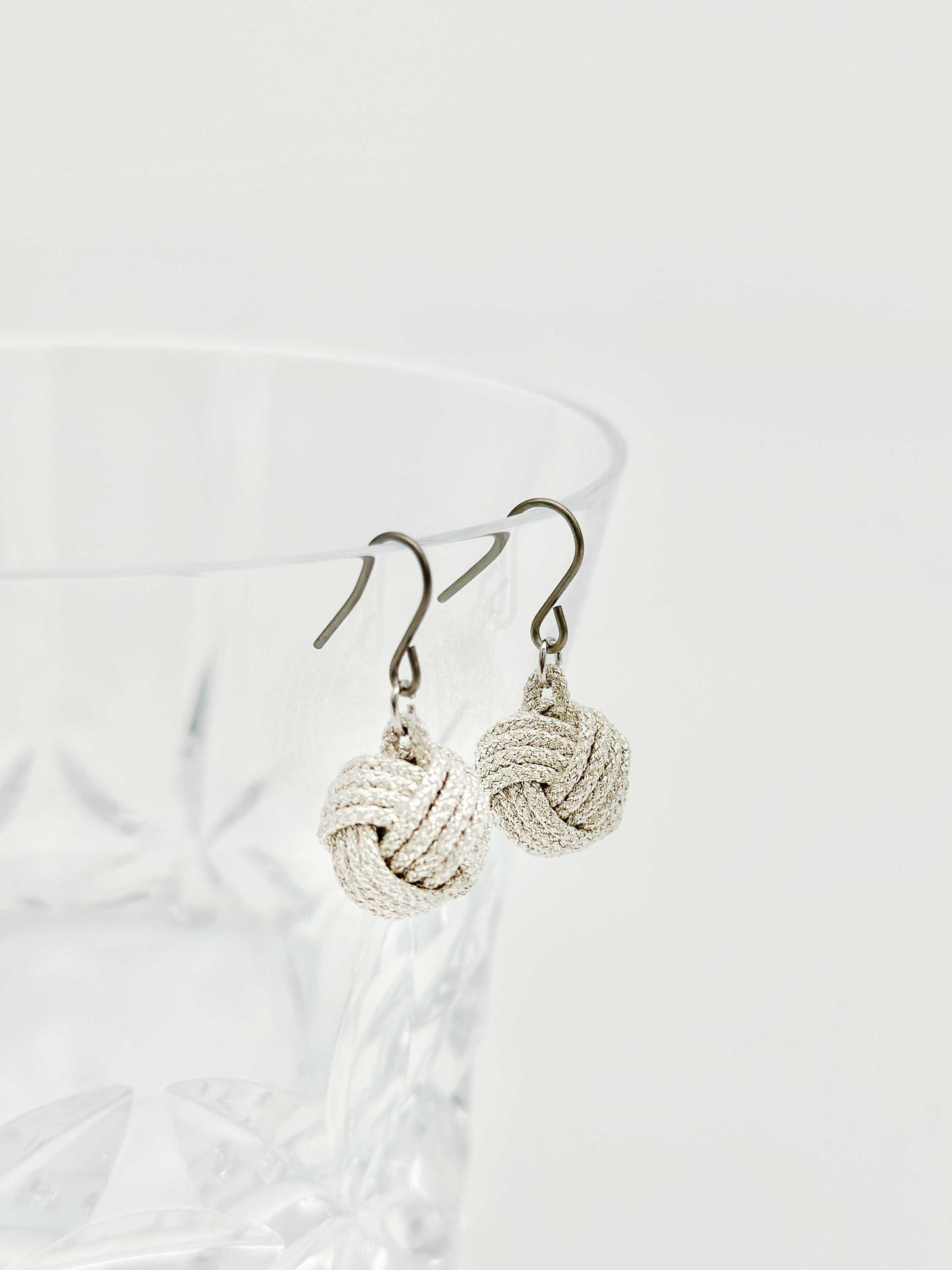 Kumihimo Earrings -Silver-