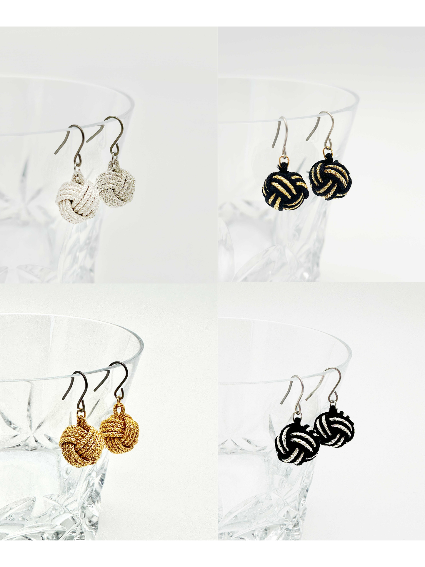 Kumihimo Earrings – Holiday 4-Piece Gift Set